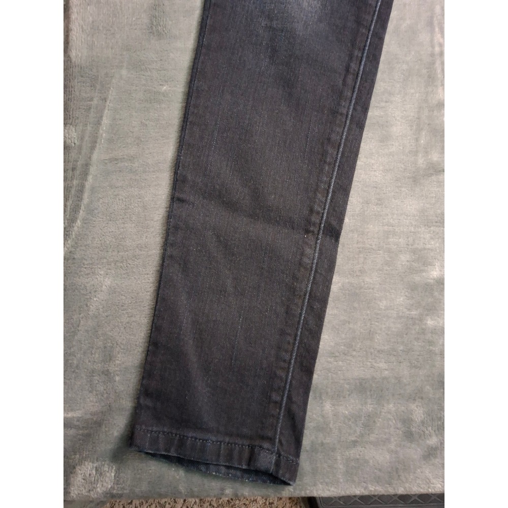 Michael Kors Womens Skinny Jeans Dark Wash Gold Zipper Detail Denim Blue Size 4 - Picture 2 of 16